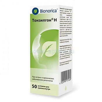 Тонзилгон Н капли для приема внутрь 50 мл