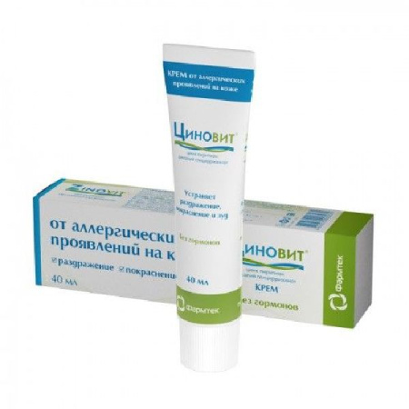 Циновит крем от аллергических проявлений на коже 40 мл