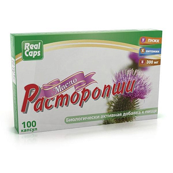 Масло расторопши первый холодный отжим 300 мг капс. №100 БАД