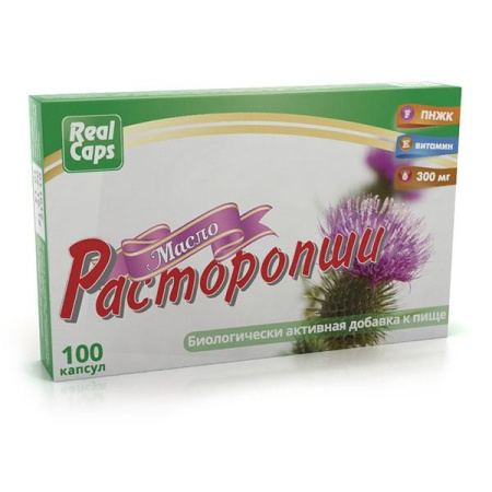 Масло расторопши первый холодный отжим 300 мг капс. №100 БАД