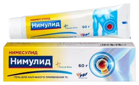 Нимулид гель для нар. прим. 1 % 60 г