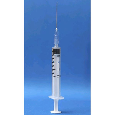 Шприц инъекционный 2 мл Инекта трехдетальный с иглой 23G 0.6х25 мм № 1