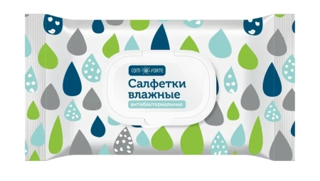 Салфетки влажные Комфорте антибактериальные № 60