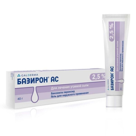 Базирон АС гель для нар. прим. 2.5 % 40 г Базирон АС гель для нар. прим. 2.5 % 40 г