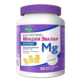 Бэби формула мишки магний паст. жев. 4 г № 30 БАД