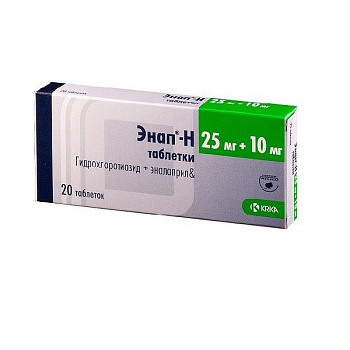 Энап-H табл. 25 мг+10 мг № 20