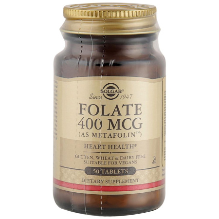 Солгар Фолат 400 мкг Метафолин табл. 250 мг № 50 БАД