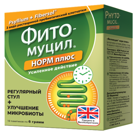 Фитомуцил Норм плюс пор. 6 г № 10 БАД