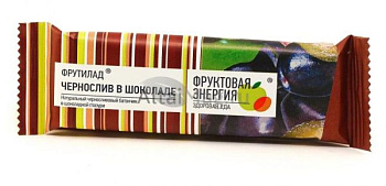 Батончик Фрутилад 40 г Чернослив в шоколаде