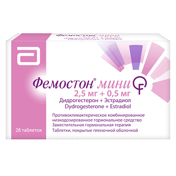 Фемостон мини табл. п.п.о. 2.5 мг+0.5 мг № 28