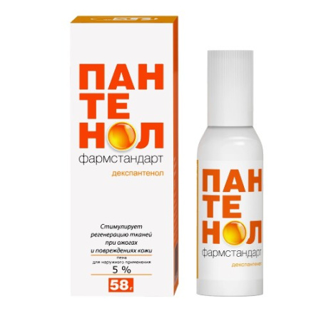 Пантенол Фармстандарт пена для нар. прим. 5 % 58 г Пантенол Фармстандарт пена для нар. прим. 5 % 58 г