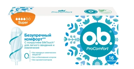 Тампоны Оби Прокомфорт Супер № 16 4 капли