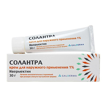 Солантра крем для нар. прим. 1 % 30 г Солантра крем для нар. прим. 1 % 30 г