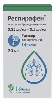Респирафен р-р для инг. 0.25 мг/мл+0.5 мг/мл 20 мл