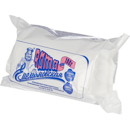 Вата мед. н/стер. гигроскоп. гигиен. 100 г