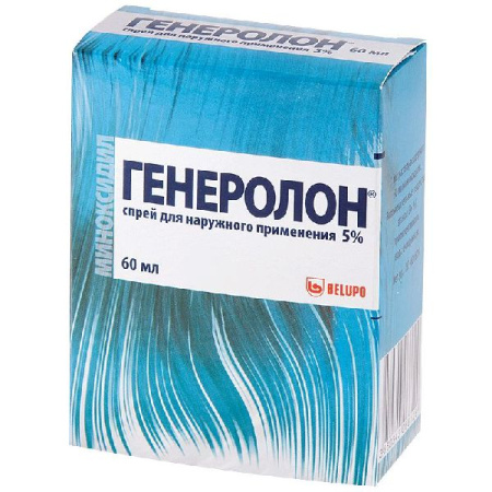 Генеролон спрей для наружного применения 5 % 60 мл Генеролон спрей для наружного применения 5 % 60 мл