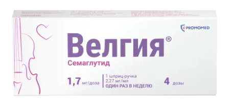 Велгия р-р п/к введ.1.7 мг/доза шприц-ручка 3 мл №1+комплект 5 игл