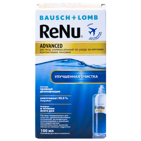 Раствор для мягких контактных линз Реню Эдванст 100 мл