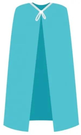 Накидка для пациента 25 г/м2 160х110 см №5 голубая