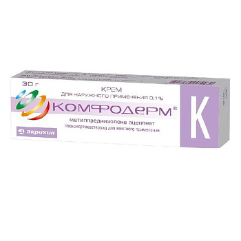 Комфодерм К крем для нар. прим. 0.1 % 30 г  Комфодерм К крем для нар. прим. 0.1 % 30 г
