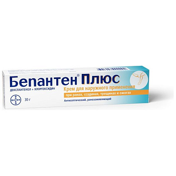 Бепантен Плюс крем для нар. прим. 5%+0.5% 30 г Бепантен Плюс крем для нар. прим. 5%+0.5% 30 г
