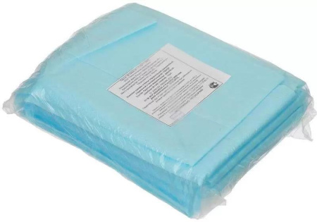 Простыня хирургическая н/стер. 200*80 см пл.25 г/м.кв. голубая №10