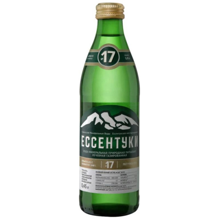 Вода мин. Ессентуки № 17 газ. лечебно- столовая ИДК 0.45 л ст/бут.