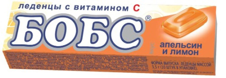 Карамель леденцовая БОБС апельсин лимон 3.5 № 10   БАД