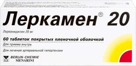 Леркамен 20 табл. п.п.о. 20 мг № 60