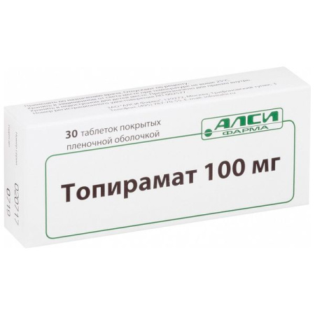 Топирамат-Алси табл. п.п.о. 100 мг № 30