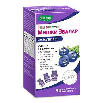 Бэби Формула Мишки Иммунитет паст. жев. 2,5 г № 30 БАД