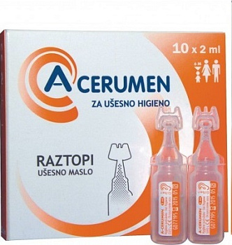 А-Церумен Плюс ср-во для промывания ушного прохода 2 мл № 10