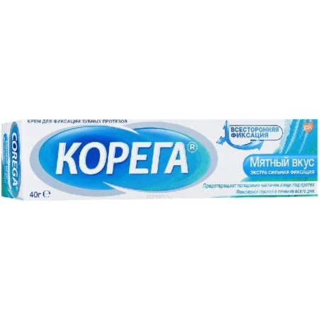 Корега Крем для фиксации зубных протезов 70 мл экстра сильный мятный