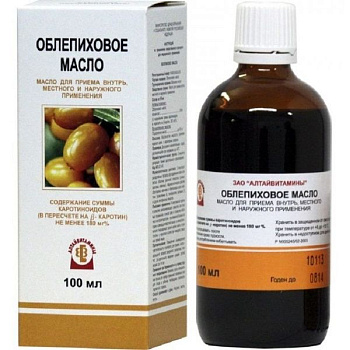 Облепиховое масло для приема внутрь местн. и нар. прим. 100 мл 