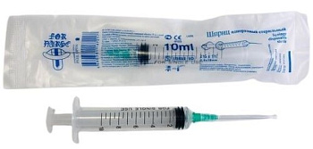 Шприц инъекционный 10 мл трехкомпонентный с иглой 21G 0.8х38 мм № 1 Шприц инъекционный 10 мл трехкомпонентный с иглой 21G 0.8х38 мм № 1