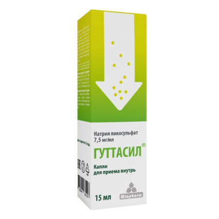 Гуттасил пикосульфат натрия 7.5 мг/мл капли 15 мл БАД