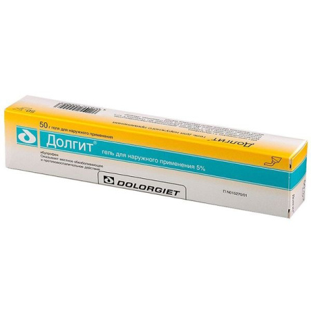 Долгит гель для нар. прим. 5 % 50 г