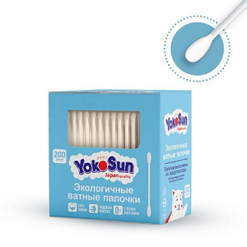 Ватные палочки Йокосан экологичные 0+ № 200 