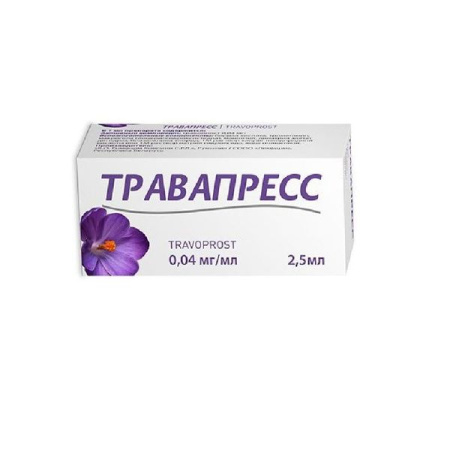 Травапресс капли глазн. 0.04 мг/мл 2.5 мл фл/кап.
