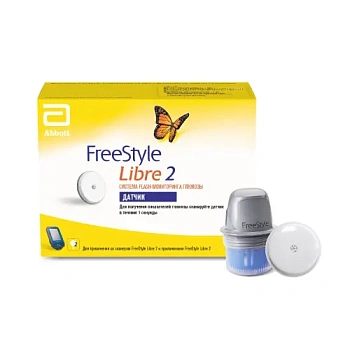 Датчик FreeStyle Libre 2 системы Flash мониторинга глюкозы 