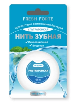 Зубная нить КомФорте ультратонкая 65 м 