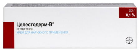 Целестодерм-В крем для нар. прим. 0.1% 30 г Целестодерм-В крем для нар. прим. 0.1% 30 г