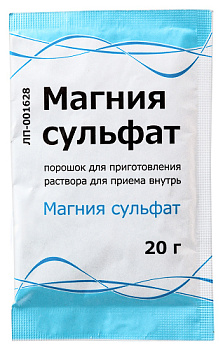 Магния сульфат пор. для приг. р-ра д/приема внутрь 25 г №1