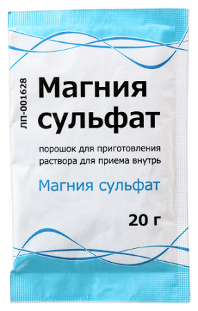 Магния сульфат пор. для приг. р-ра д/приема внутрь 25 г №1