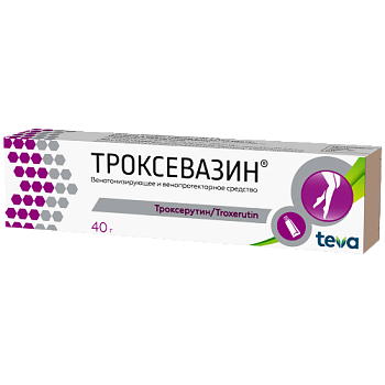 Троксевазин гель для нар. прим. 2 % 40 г Троксевазин гель для нар. прим. 2 % 40 г