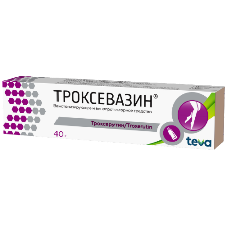 Троксевазин гель для нар. прим. 2 % 40 г Троксевазин гель для нар. прим. 2 % 40 г