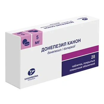 Донепезил Канон табл. п.п.о. 5 мг № 28