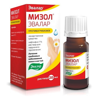 Мизол Эвалар р-р для нар. прим. фл-кап 1% 20 мл