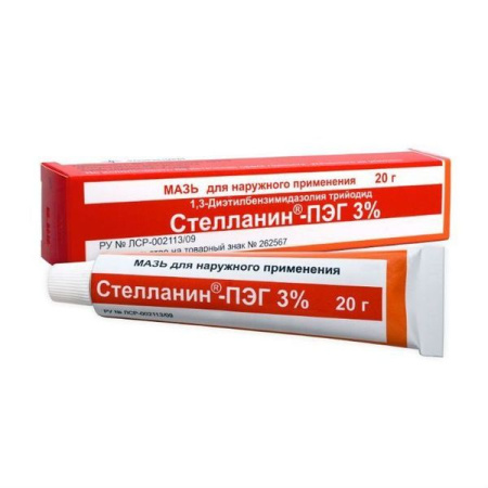 Стелланин-ПЭГ мазь для нар. прим. 3 % 20 г Стелланин-ПЭГ мазь для нар. прим. 3 % 20 г