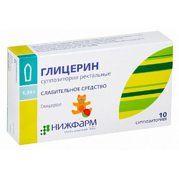Глицерин супп. рект. 1.24 г № 10 